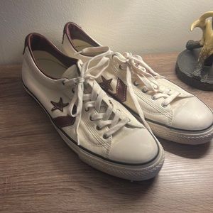 John Varvatos Converse Star Player Mens Shoes Size 13 White Brown Sneakers